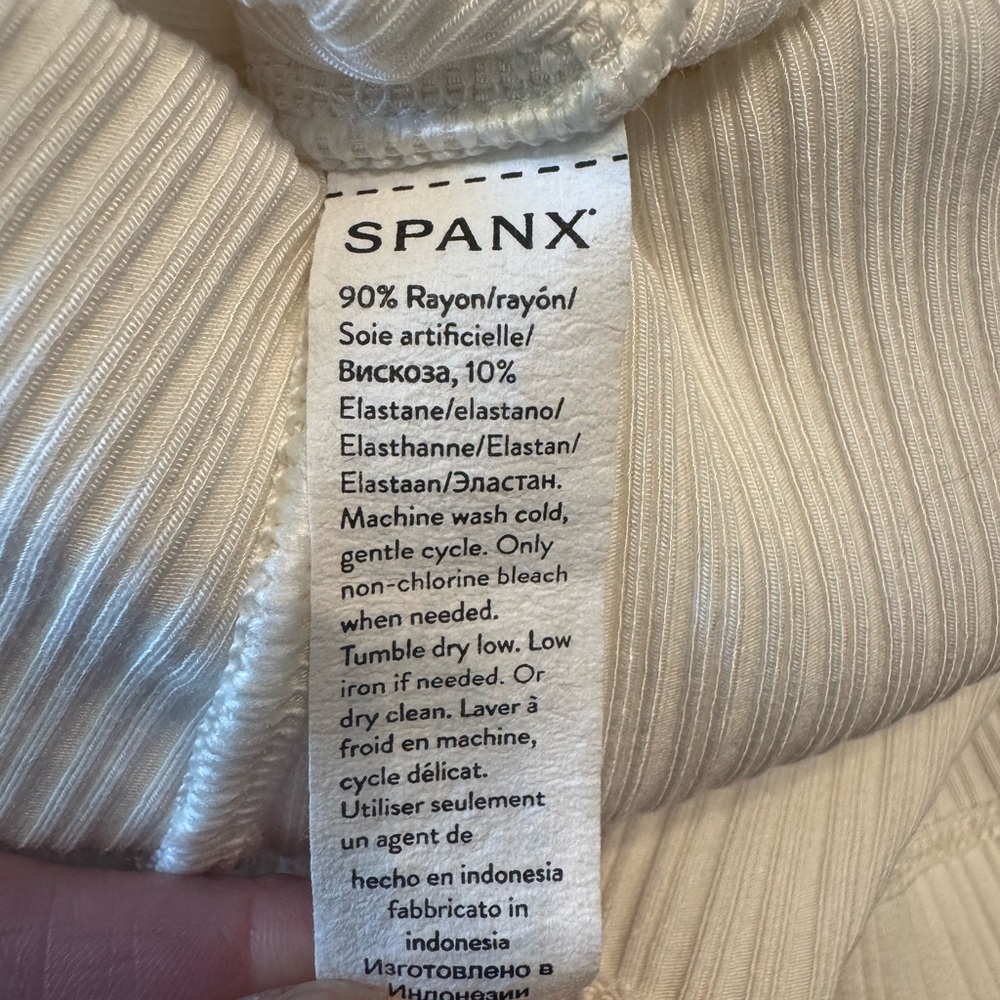 Spanx ribbed tank medium white